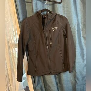 Reebok Black Hooded Softshell Jacket with Zip Pockets